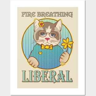 Liberal Cat Posters and Art